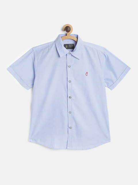 

Gini and Jony Boys Blue Solid Casual Shirt