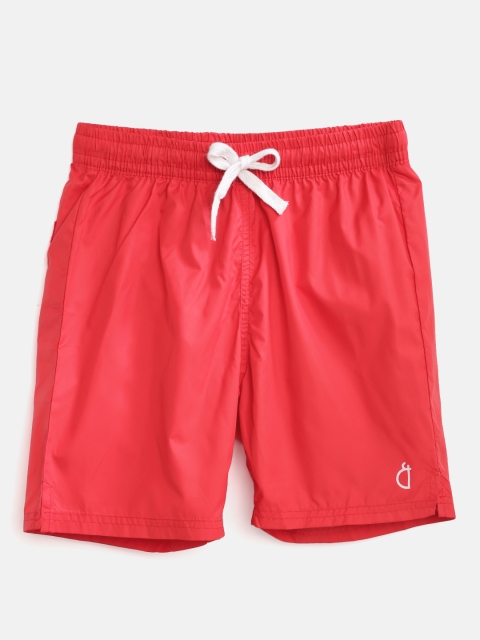 

Gini and Jony Boys Red Solid Sports Shorts