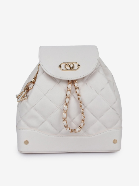 

LYN White PU Bucket Shoulder Bag with Quilted