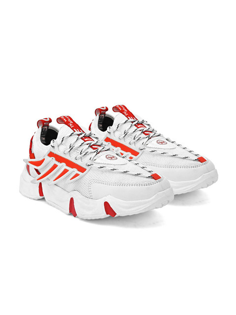 

ALBERTO MORENO Men White & Red Running Non-Marking Sports Shoes