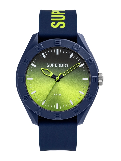 

Superdry Men Green Brass Dial & Blue Straps Analogue Watch