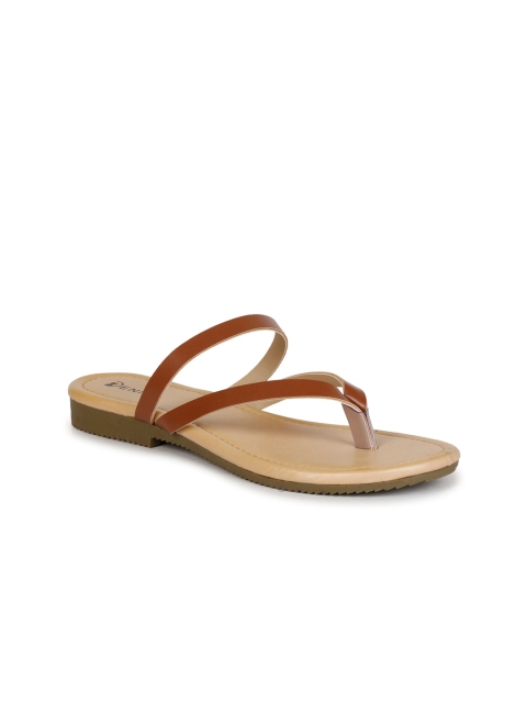 

Denill Women Tan T-Strap Flats