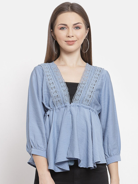 

Mafadeny Blue Empire Top