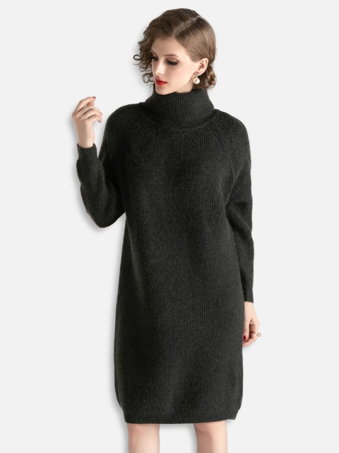 

JC Collection Women Charcoal Longline Pullover