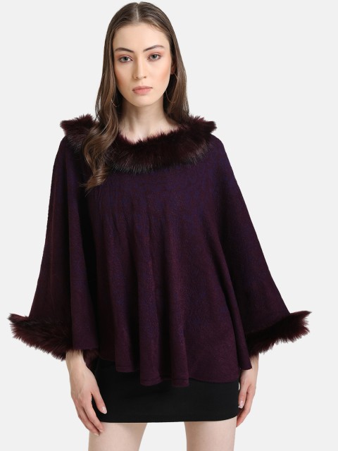 

Kazo Women Purple Acrylic Lightweight Crop Parka Jacket
