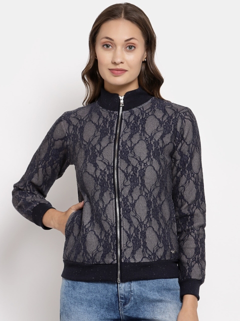 

Juelle Women Navy Blue Printed Sweatshirt