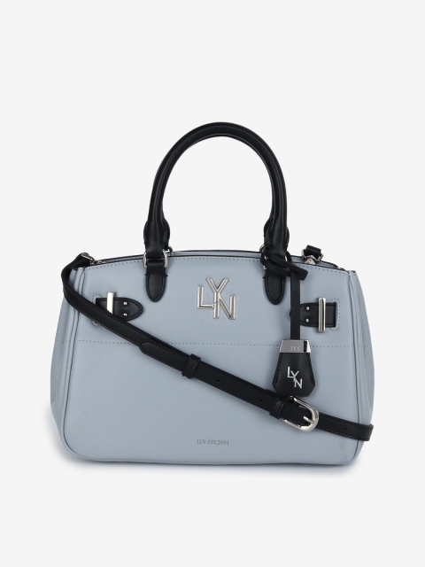 

LYN Blue Colourblocked PU Structured Handbags