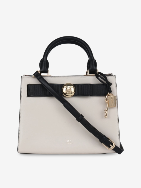 

LYN White PU Structured Handbags