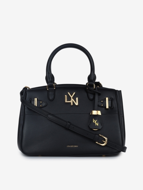 

LYN Black PU Structured Handbags