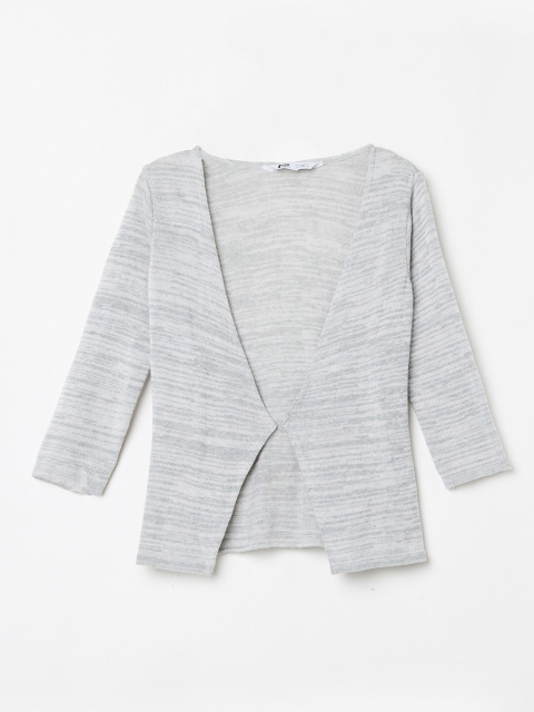 

Fame Forever by Lifestyle Girls Grey Melange Cotton Shrug