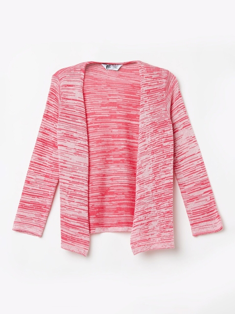 

Fame Forever by Lifestyle Girls Pink & White Cotton Shrug