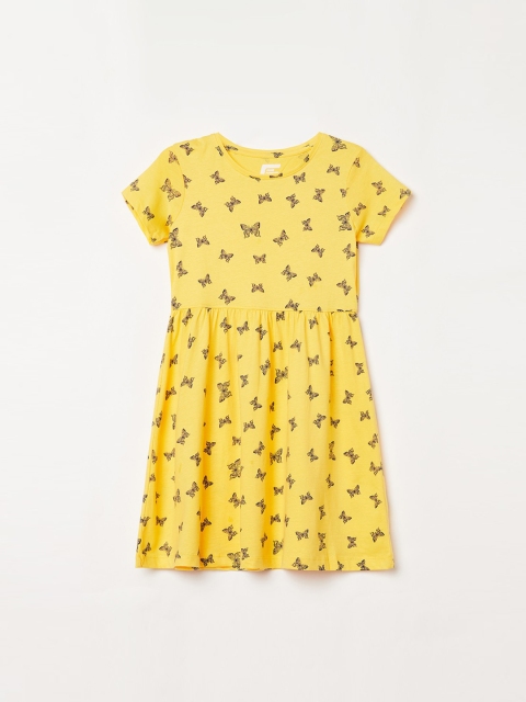 

Fame Forever by Lifestyle Girls Yellow & Black Printed Dress