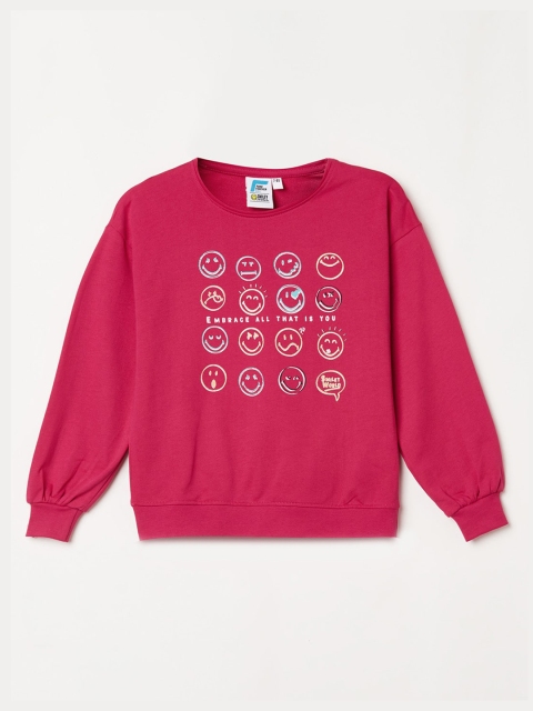 

Fame Forever by Lifestyle Girls Fuchsia Printed Sweatshirt
