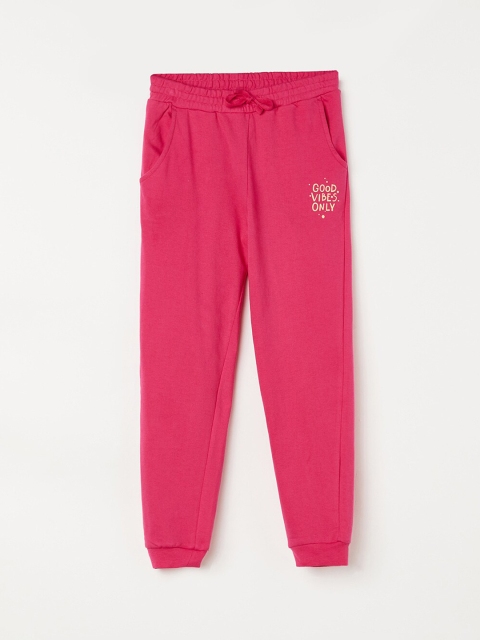 

Fame Forever by Lifestyle Girls Pink Solid Cotton Joggers