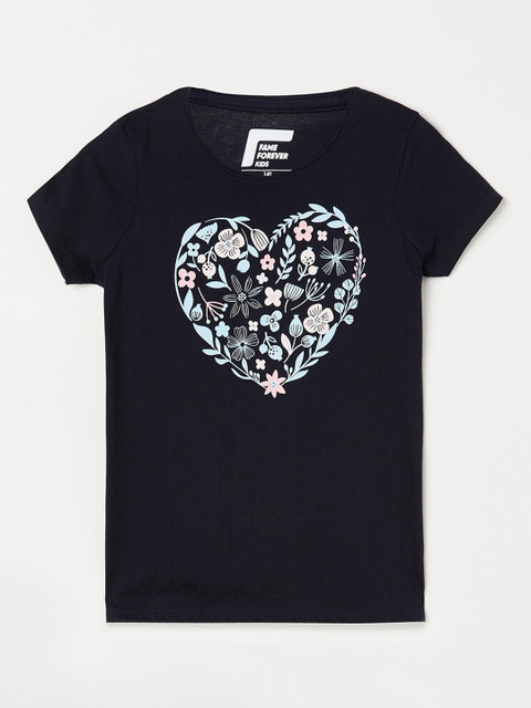 

Fame Forever by Lifestyle Navy Blue Regular Top