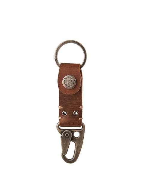 

Royal Enfield Brown & Gold-Toned Dog Hook Leather Key Chain