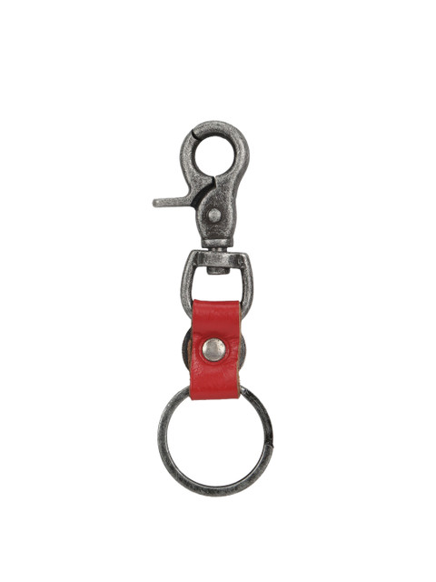 

Royal Enfield Red & Silver-Toned Metal Key Chain