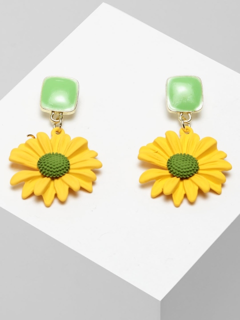 

AVANT-GARDE PARIS Yellow & Green Floral Drop Earrings