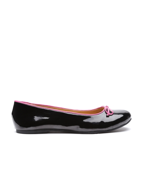 

Carlton London Women Black Ballerinas with Bow Detail