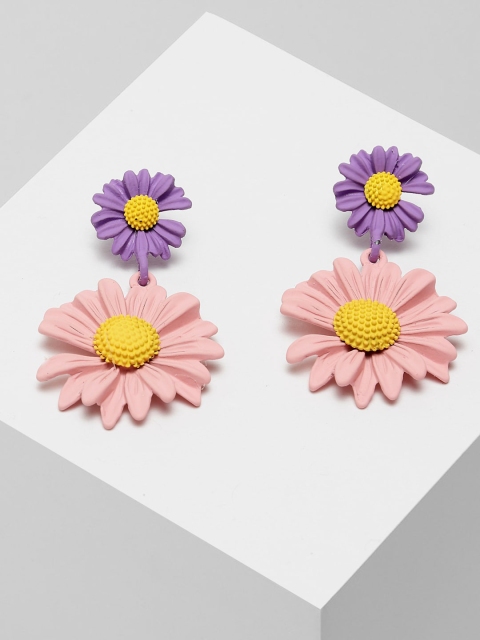 

AVANT-GARDE PARIS Pink & Yellow Floral Drop Earrings