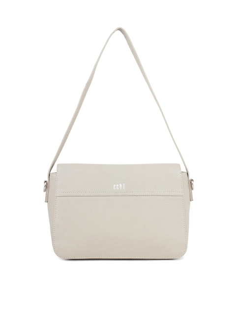 

echt Beige Leather Structured Sling Bag