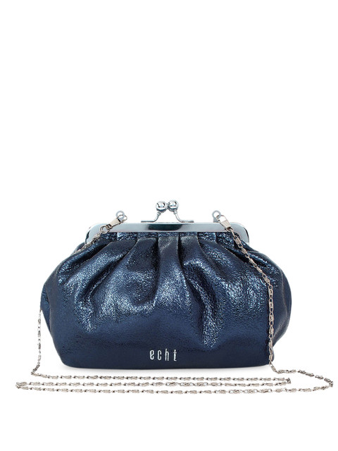 

echt Blue Leather Bucket Sling Bag