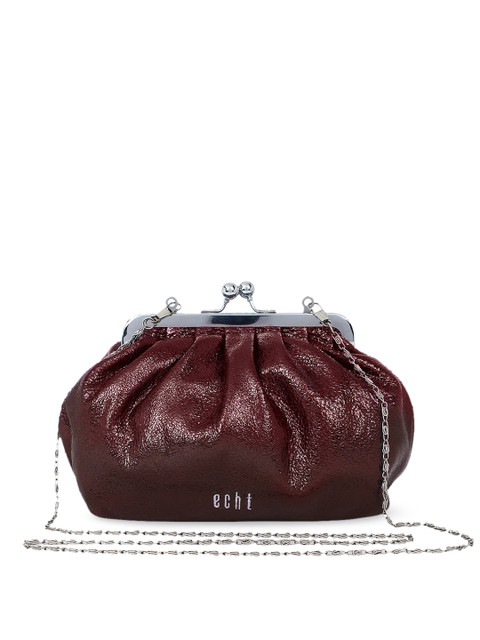 

echt Burgundy Leather Bucket Sling Bag