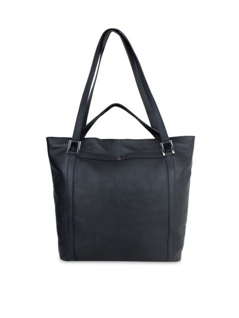 

echt Black Leather Shopper Handbags
