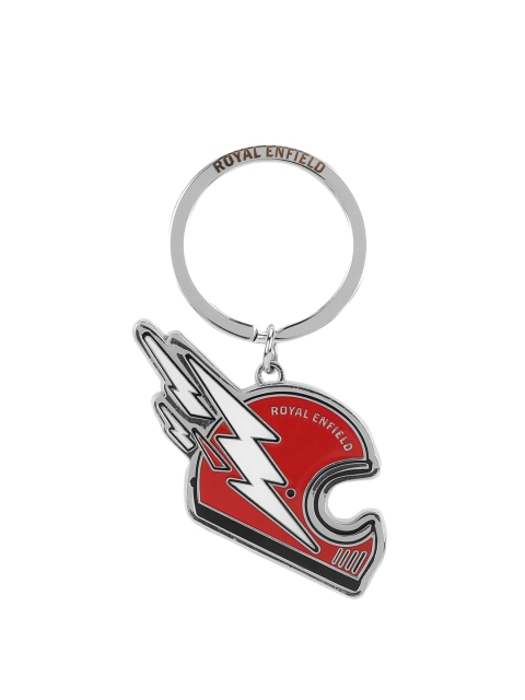 

Royal Enfield Red & Silver-Toned Helmet Spark Key Chain