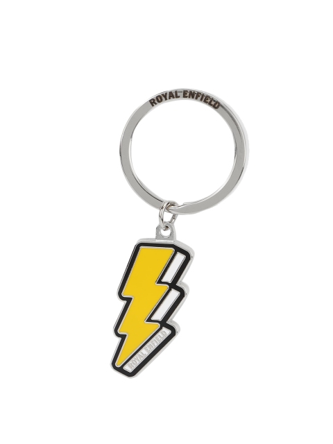 

Royal Enfield Yellow & Silver-Toned Spark Key Chain
