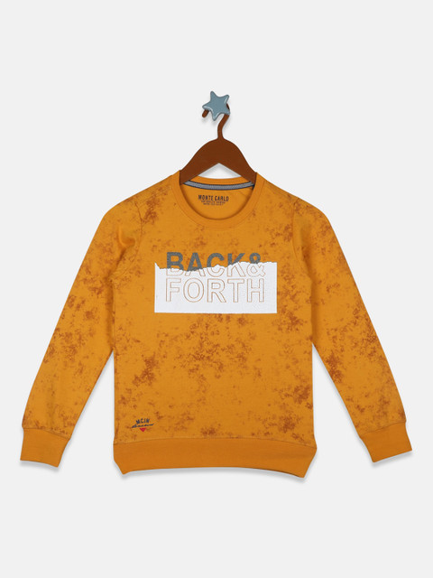 

Monte Carlo Boys Mustard Printed Sweatshirt