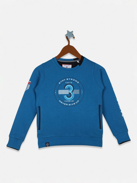 

Monte Carlo Boys Blue & White Typography Printed Pullover Sweatshirt