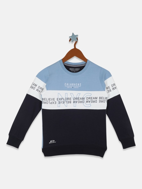 

Monte Carlo Boys Blue & White Colourblocked Sweatshirt