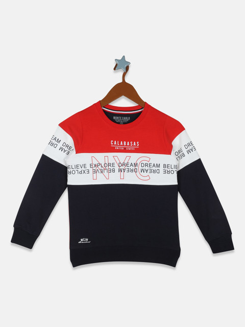 

Monte Carlo Boys Red Printed Sweatshirt