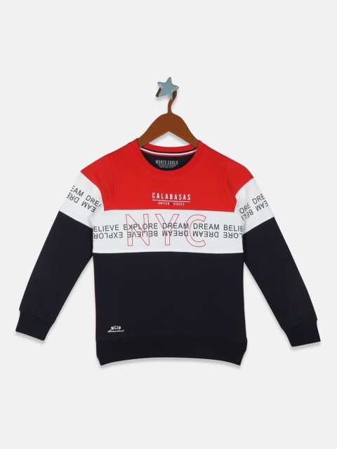 

Monte Carlo Boys Red Printed Sweatshirt