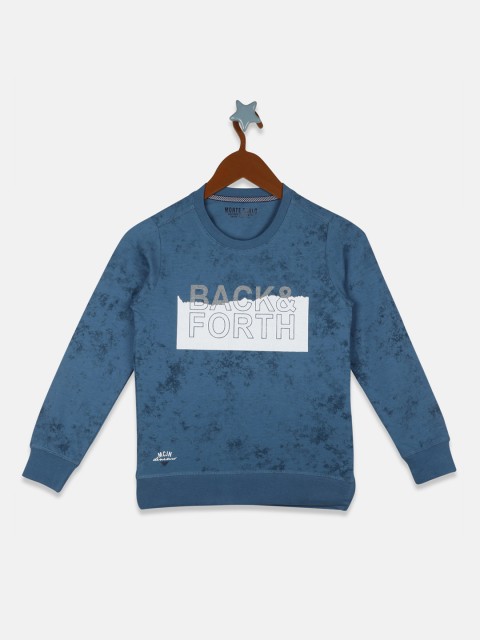 

Monte Carlo Boys Blue & White Typography Printed Sweatshirt
