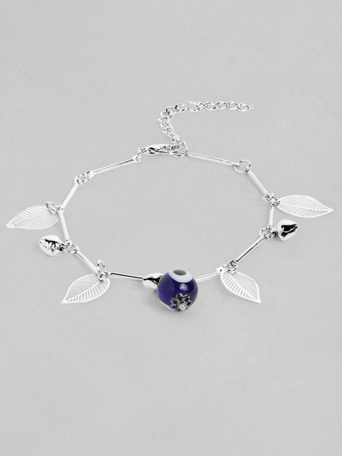 

Rubans Silver Plated Leaf Handcrafted Anklet