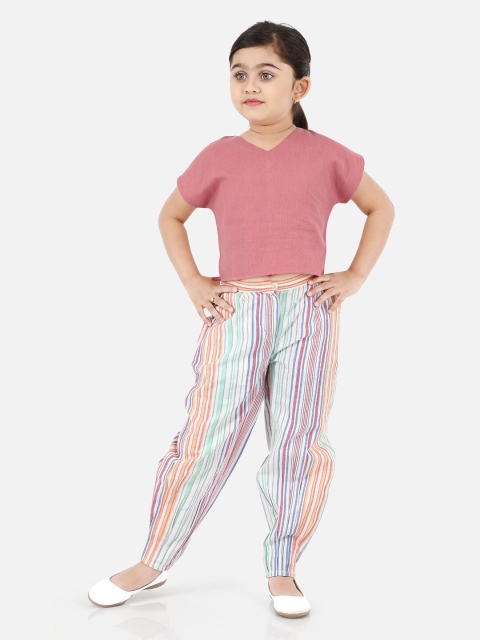 

Ashneeta Girls Pink & Blue Top with Trousers