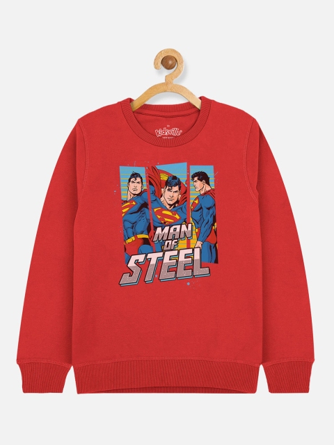 

Kids Ville Boys Red Superman Printed Sweatshirt