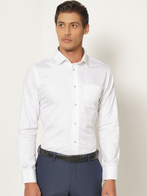 

Blackberrys Men White India Slim Fit Opaque Cotton Formal Shirt