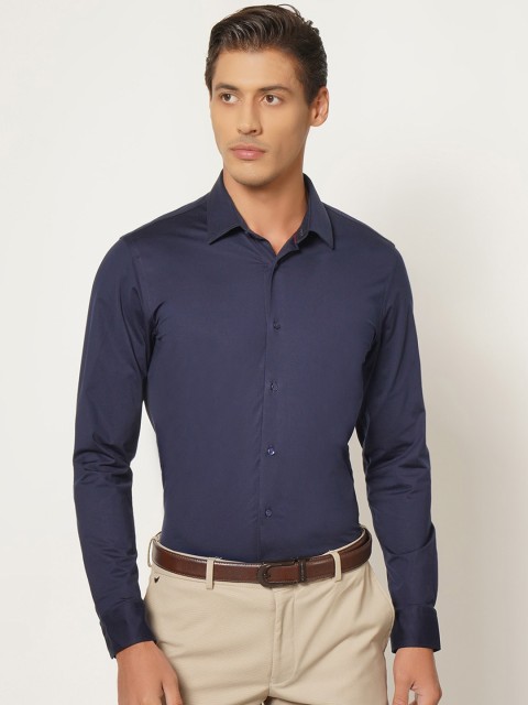 

Blackberrys Men Navy Blue Slim Fit Opaque Formal Shirt