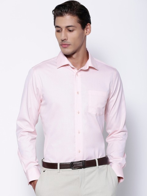 

Blackberrys Men Pink Opaque Cotton Regular Fit Formal Shirt