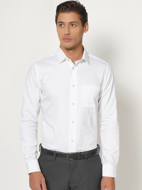 

Blackberrys Men White Slim Fit Opaque Casual Shirt