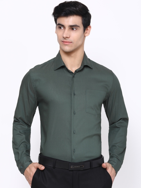 

Blackberrys Men Green Slim Fit Opaque Formal Shirt