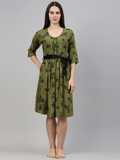 

GOLDSTROMS Green Printed Nightdress