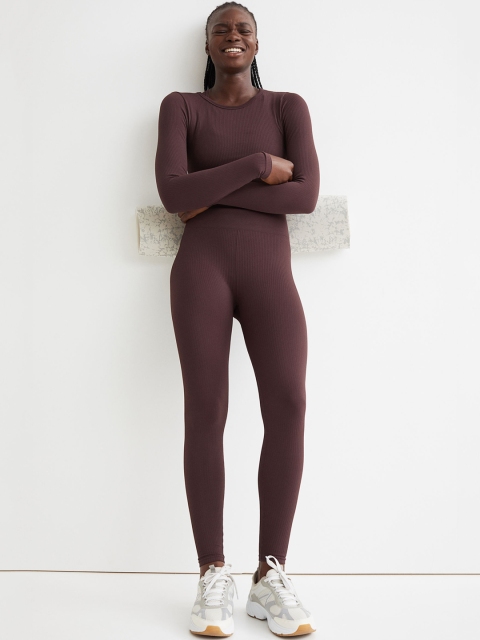 

H&M Women Purple Seamless Sports Tights