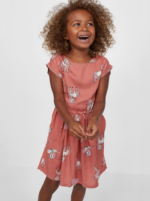 

H&M Girls Red Printed & Patterned Dress