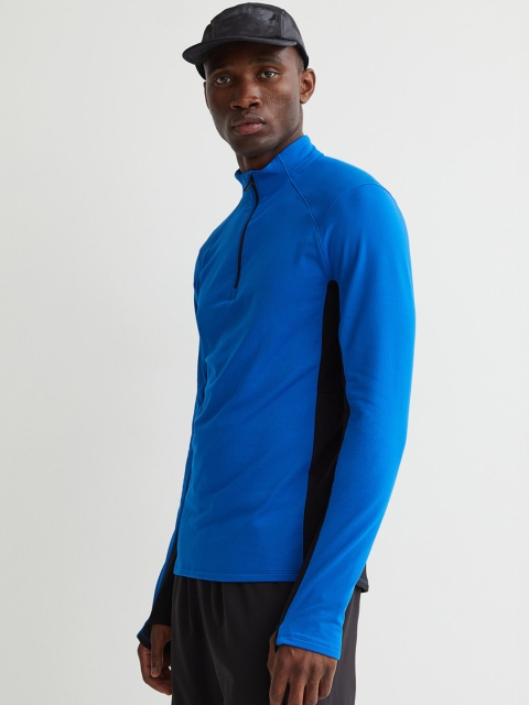

H&M Men Blue & Black Running Top