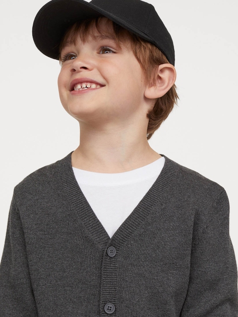 

H&M Boys Grey Fine-knit Cardigan
