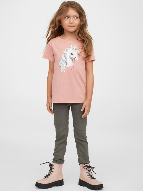 

H&M Girls Pink Printed Jersey Top